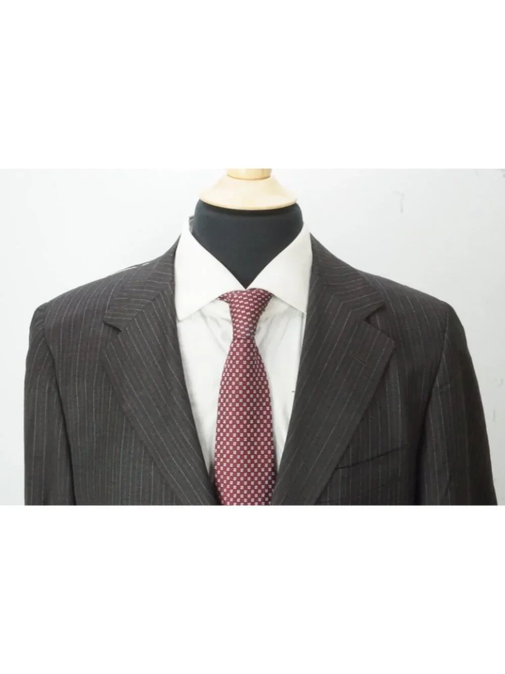 Sartoria Partenopea Brown Striped Silk Blend 2 Pc Suit Jacket Pant 50 EU NEW